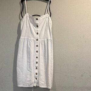 Universal Thread White Button-Front Mini Dress